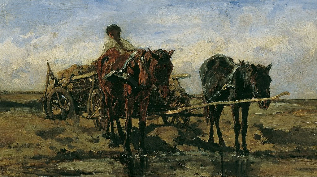 Il carro del contadino ungherese vicino all'acqua - Österreichische Galerie Belvedere, Vienna